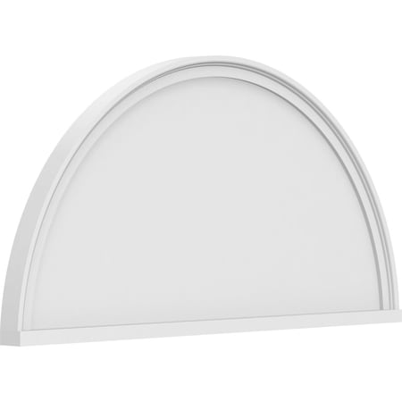 Half Round Smooth Architectural Grade PVC Pediment, 40W X 20H X 2P